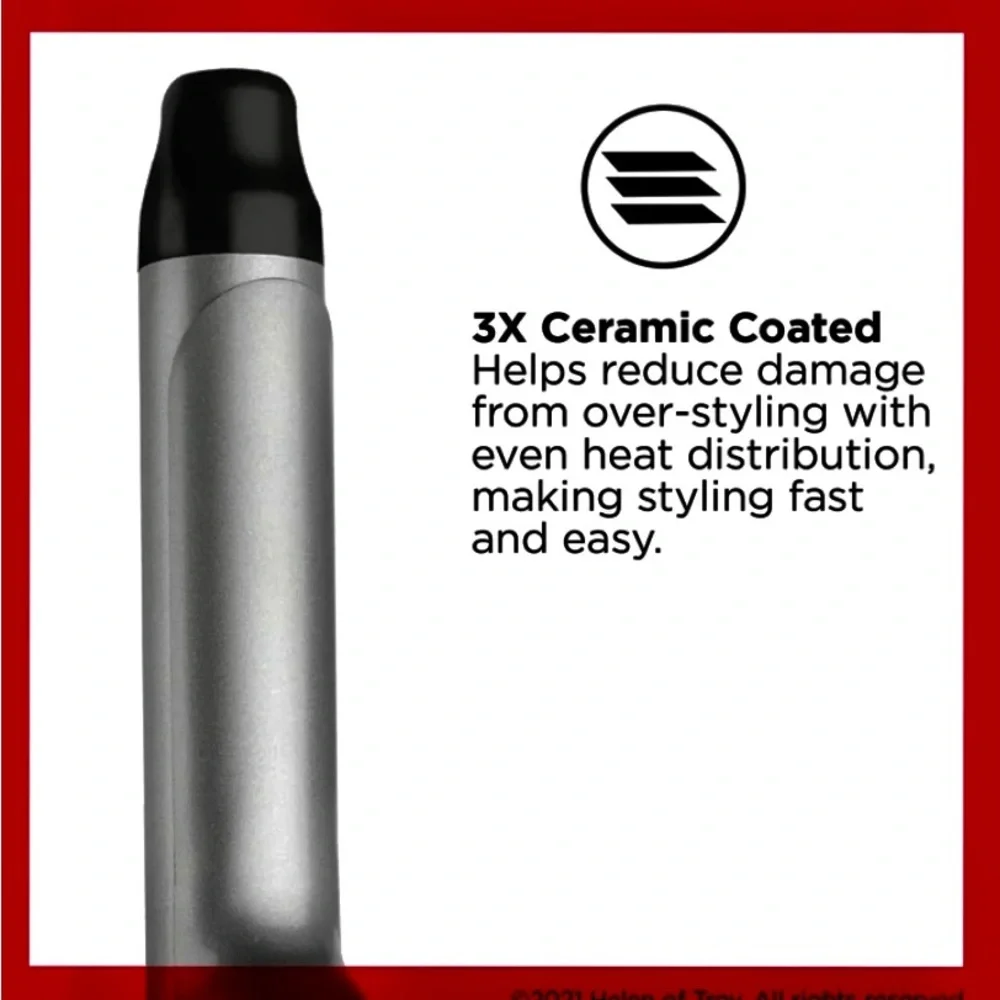 Revlon 1” Barrel Curling Iron Ceramic Coated Auto Shut Off 30 Heat Settings